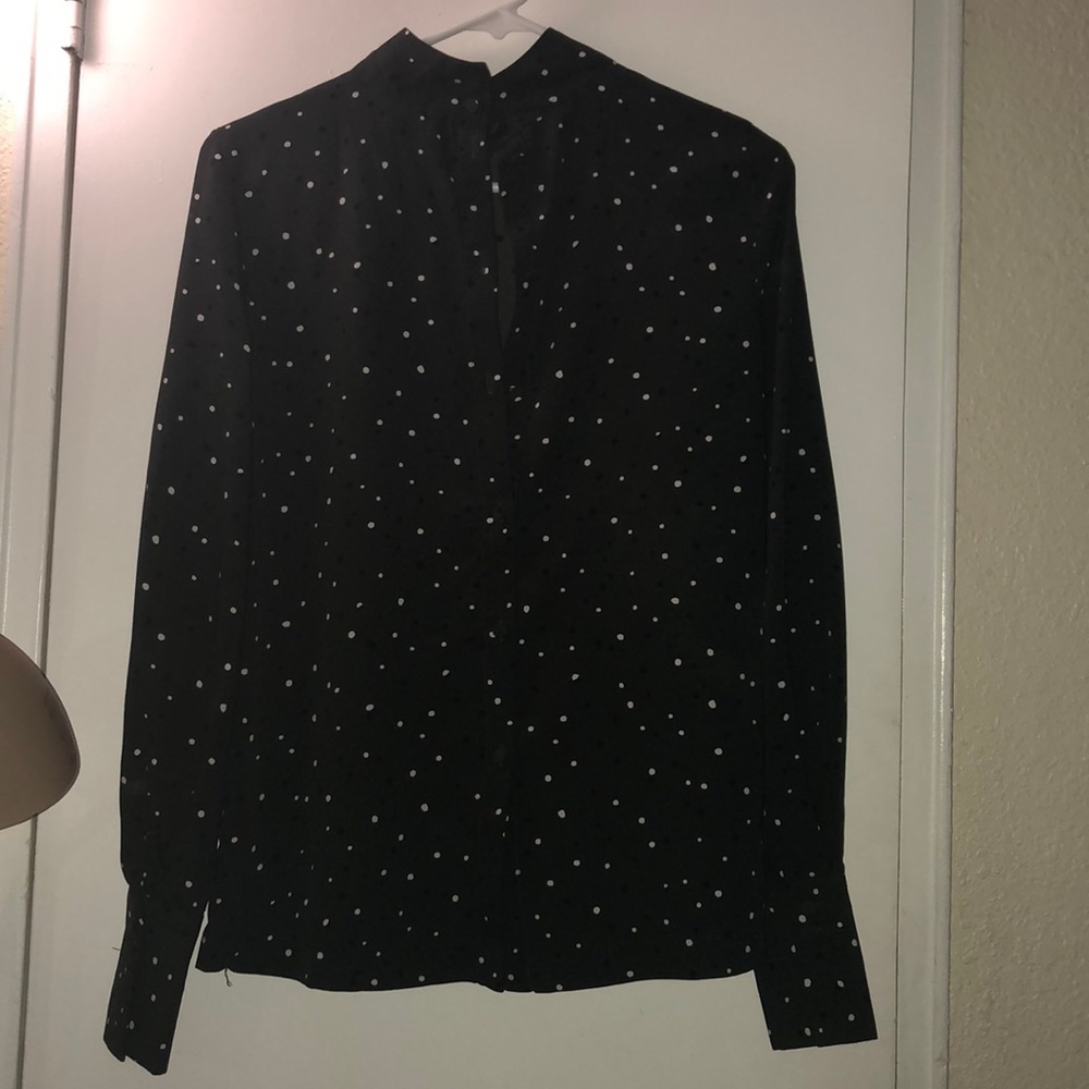 Dress Shirt ( Olive Green w/ blk & white dots )